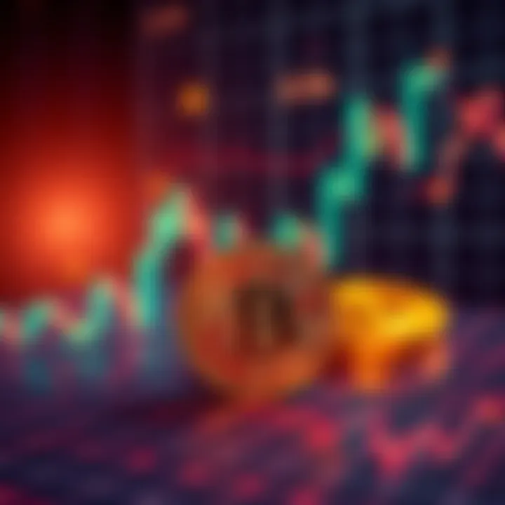 A graph showing a decline in Bitcoin's value, representing concerns over its limited supply and potential worthlessness.