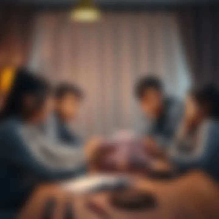 A family sitting around a table, looking concerned while reviewing financial documents together, highlighting the need for transparency in managing wealth.