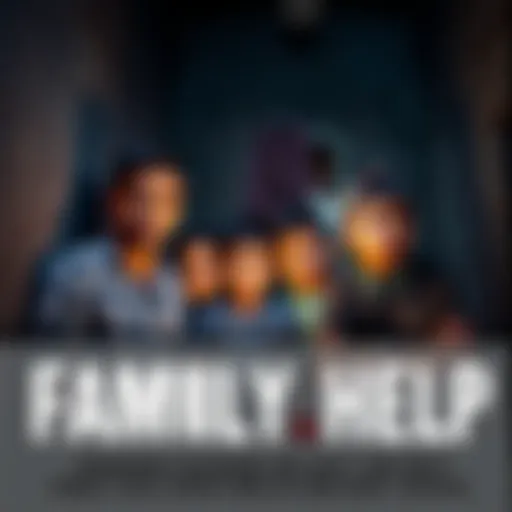 Mohammad Shafeeq Al-Taani with his four children, looking worried in their dark home without electricity.