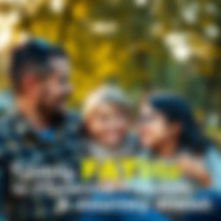 Family enjoying time together A father, mother, and child smiling and spending quality time in a park, symbolizing balance between family life and financial planning
