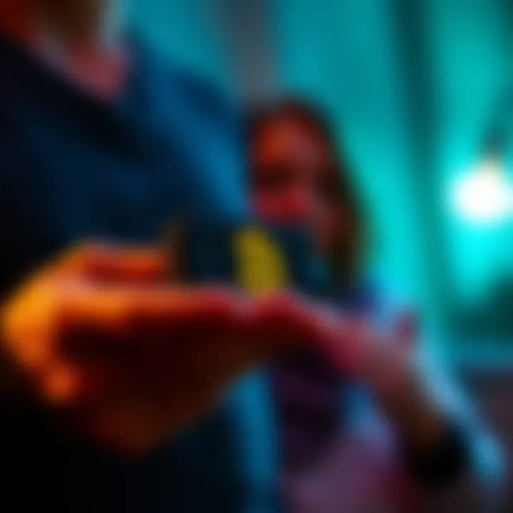 A person showing a Trezor 3 hardware wallet, discussing how to secure Bitcoin access for family after death.