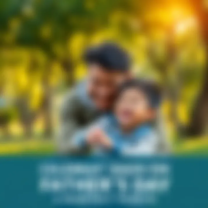 A father playing with his child in a park, both smiling and enjoying their time together