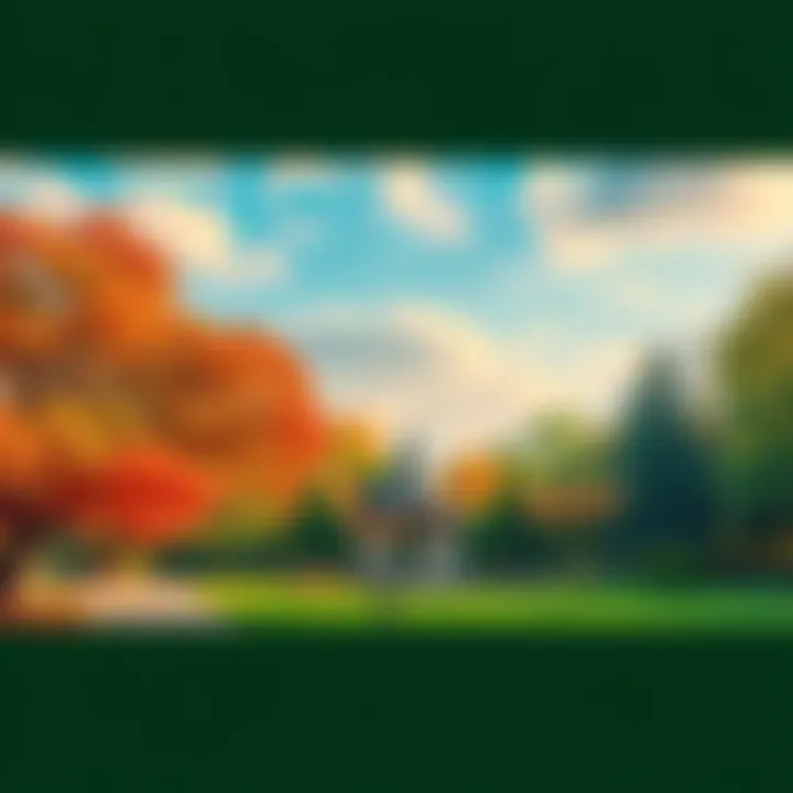 Scenic park landscape showcasing vibrant trees and a serene pond, symbolizing personal connections to nature.