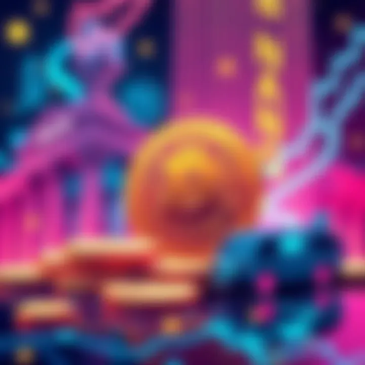 Illustration of stablecoins with banking and digital elements, symbolizing the FCA's focus on stablecoin payments for 2026.