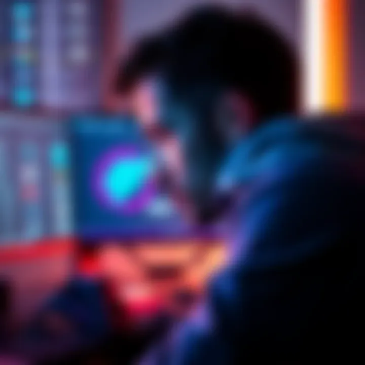Fetch's Silence in Ocean Protocol A concerned community member looking at a computer screen displaying Fetch and Ocean Protocol logos, symbolizing lack of communication.