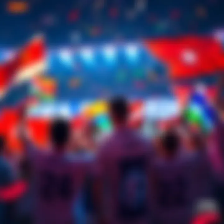 Fans celebrate for the upcoming FIFA World Cup 2026 with flags and soccer gear.