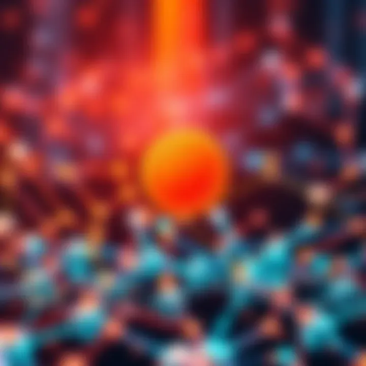 A visual representation of the Filecoin network showing interconnected nodes symbolizing data storage and services