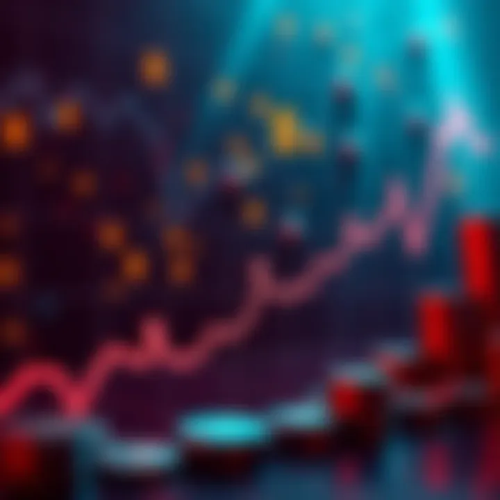 Financial Future 2026 A graph showing upward trends in finance with money symbols and digital currency icons