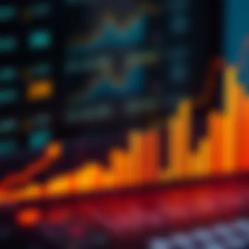 A line graph indicating projected increase in financial worth over a decade with various data points