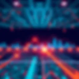 A visual representation of a trading system showing low liquidity and technical flaws, with arrows indicating inefficiencies and challenges in liquidity coordination across networks.