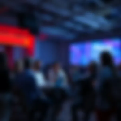 A group of people engaged in a discussion with experts about Flexa during an AMA session.