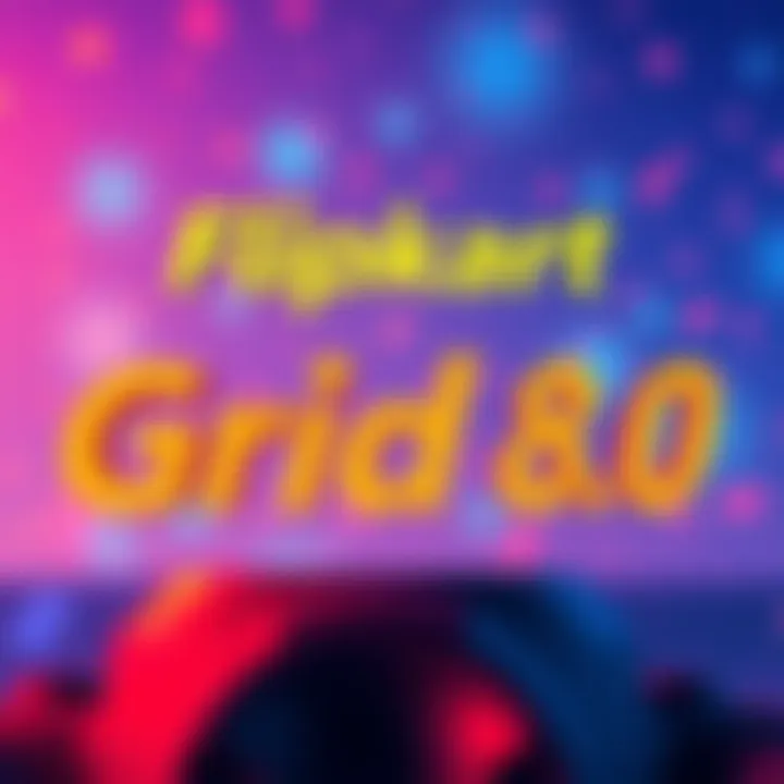 A digital announcement of Flipkart Grid 8.0 L1 selection results with a vibrant background and Flipkart logo