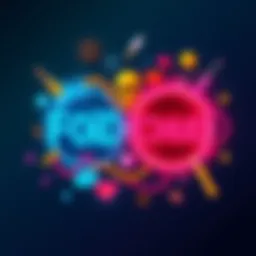A vibrant graphic showing the Foid and Chud logos intertwined with cultural symbols representing modern trends.