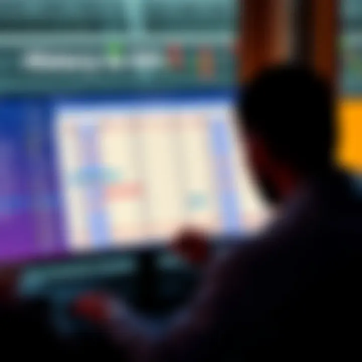 Person working on a spreadsheet for TurboTax A person formatting a transaction history spreadsheet for TurboTax, focusing on organized rows and columns, with a computer screen displaying CSV guidelines
