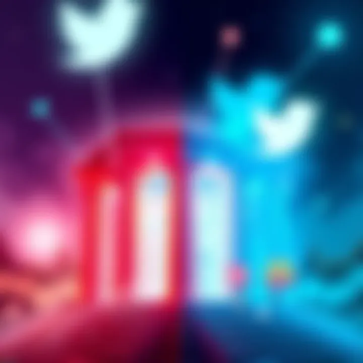 A visual representation of tweets from GameStop, The White House, Wendy's, Amtrak, and McDonald's, showing their interconnected ideas about company restructuring and programming principles in Java.