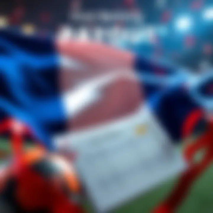 A celebratory graphic showing France's flag and betting slips with winning odds after the match against Paraguay.