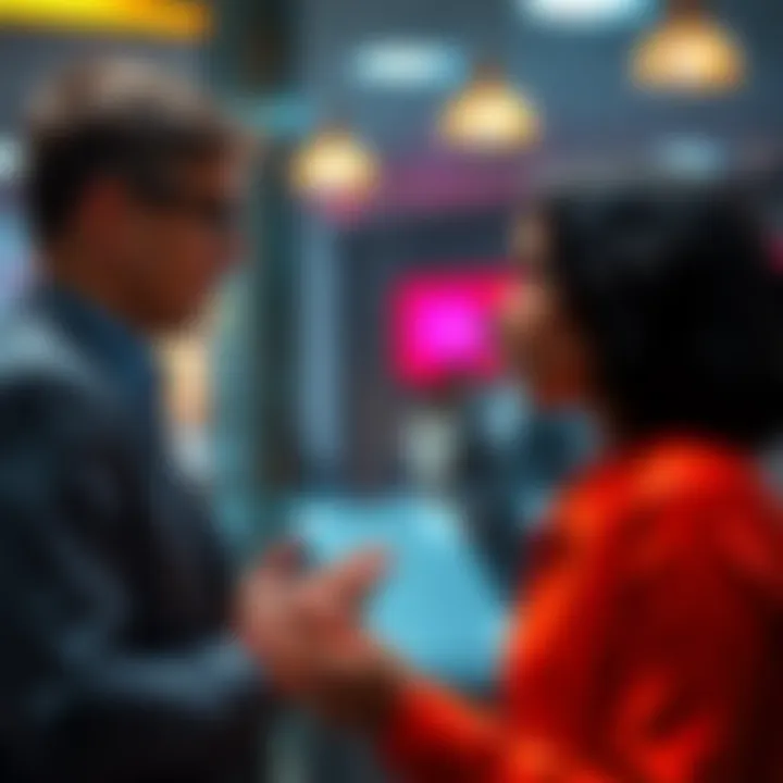 A person discussing their fraud case with a bank representative, expressing concern over lost funds