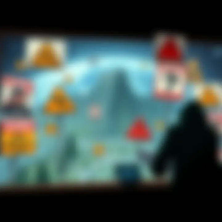 Fraudulent Ads in Atlas Earth Screenshot of Atlas Earth game showing suspicious ads and warning signs