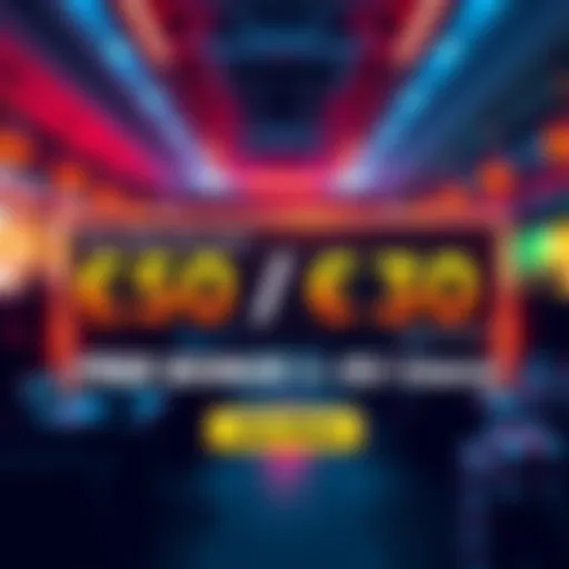 A promotional banner showcasing a €50 and €30 bonus for EU users with a call to action to join now.
