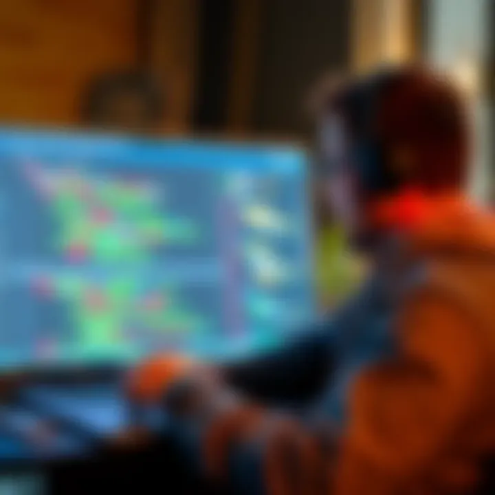 A freelancer comparing Strapi and WordPress on a laptop, with code and designs on the screen.