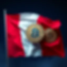 The French flag alongside symbols representing blockchain technology, showing the country's shift towards embracing blockchain.