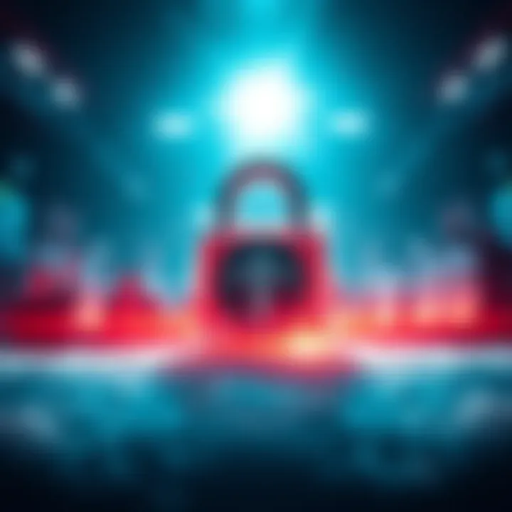 A visual representation of a frozen account at Kraken, showing a locked wallet symbol and frustrated users in the background expressing their concerns.