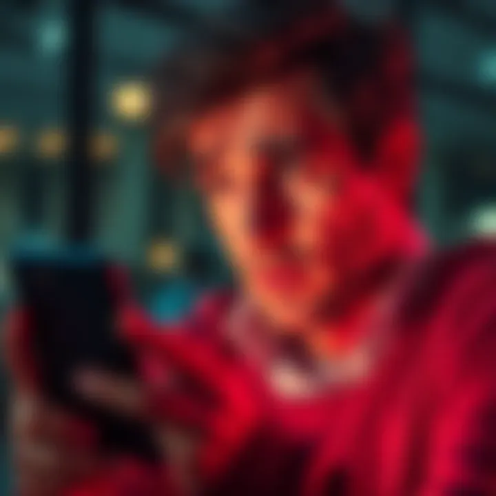 Frustrated app user An app user looking frustrated while staring at a phone screen displaying a verification request