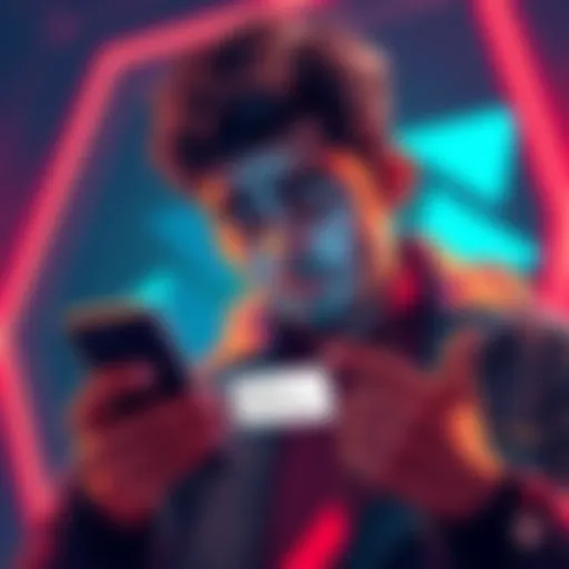 A person looking frustrated while checking their crypto wallet on a phone, showing a notification about inaccessible funds.