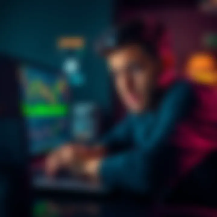 Person looking stressed while using a laptop with cryptocurrency charts on the screen, highlighting issues with crypto swap routes and high gas fees.
