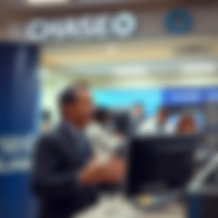 A frustrated customer argues with a bank representative at a Chase branch about money order deposit issues.