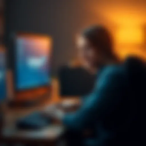 A person sitting at a desk, staring at a computer screen displaying a locked Coinbase account message, with a frustrated expression