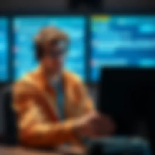 A frustrated customer holding a Framework Desktop computer with a visible screw problem, looking at support responses on a screen.