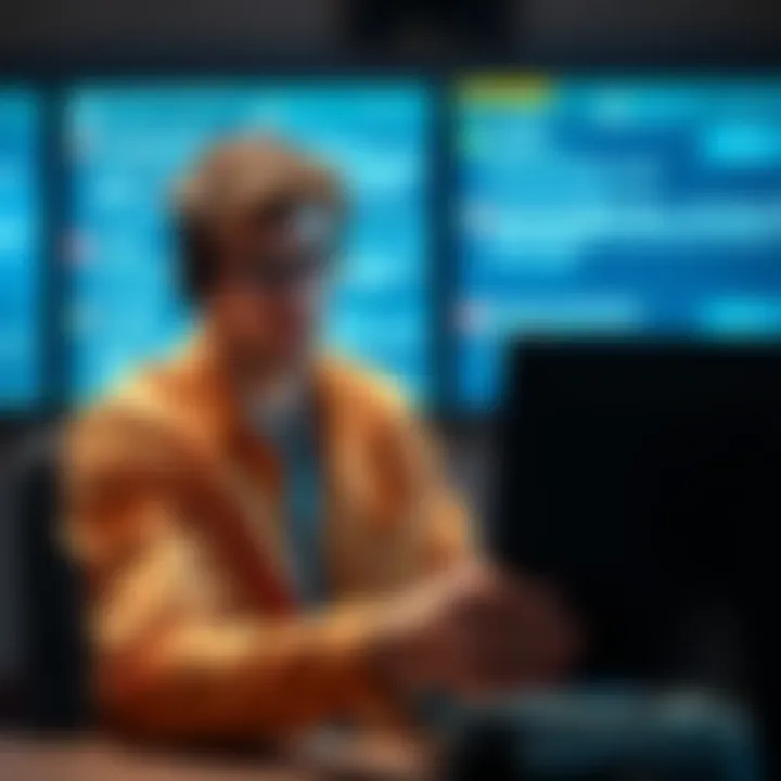 A frustrated customer holding a Framework Desktop computer with a visible screw problem, looking at support responses on a screen.