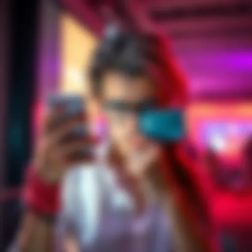 A stressed customer holding a phone, looking anxious about account restrictions with a financial app.