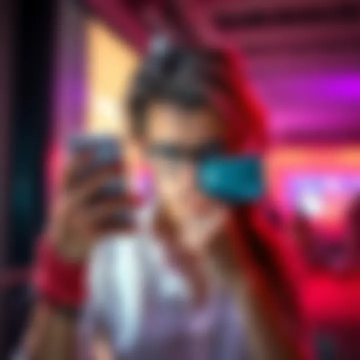 A stressed customer holding a phone, looking anxious about account restrictions with a financial app.