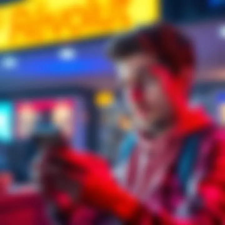 A frustrated customer looking at their smartphone, showing discontent over a banking app closure.