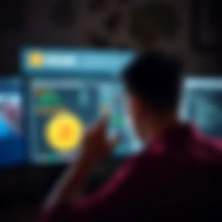 A person looking upset while viewing a computer screen showing a meme related to Bitcoin, reflecting on a recent forum ban.