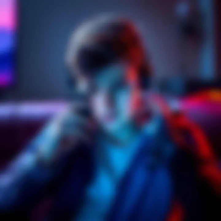 Gamer showing frustration while looking at a phone displaying an ad