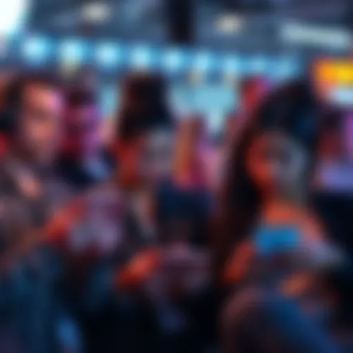 A group of people looking frustrated while checking their devices for updates on missing rewards from AE's YouTube program