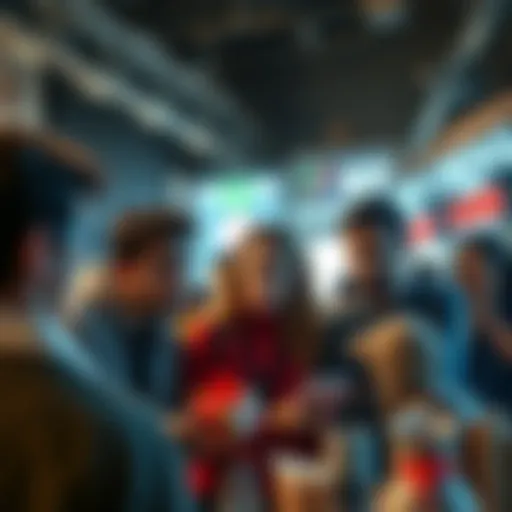 Group of people looking upset while discussing the new sweatcoin requirement for gift cards