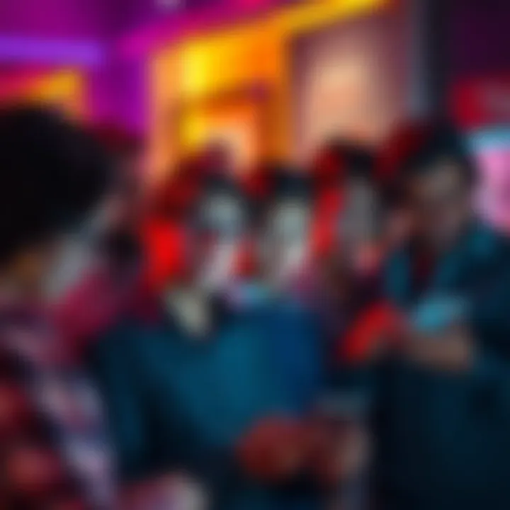 Group of people looking frustrated while viewing rental ads on their devices, showing notifications of unavailability