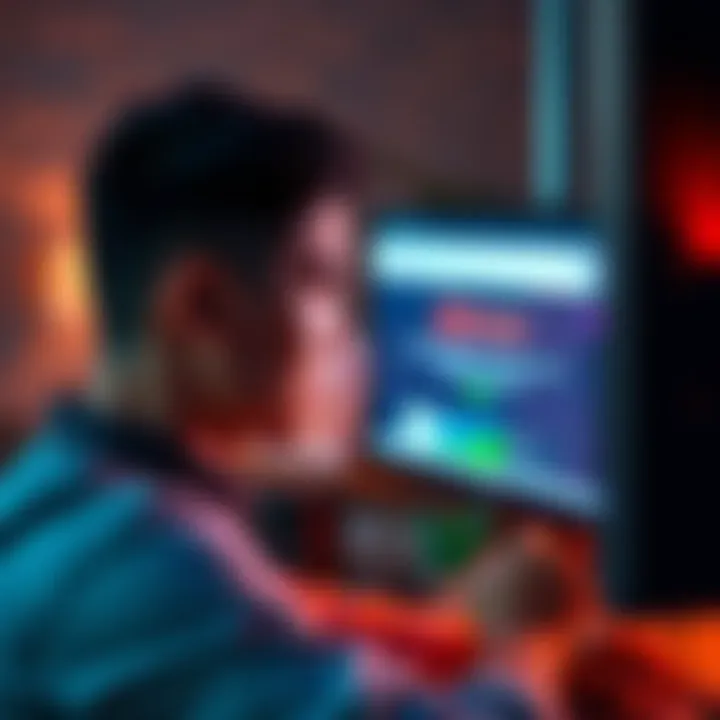 A person looking at a computer screen with a frustrated expression, showing a message about account withdrawal issues.