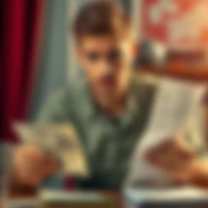 A person looking worried while counting bills with a bank statement beside them, symbolizing issues with transferring funds from Gemini accounts.