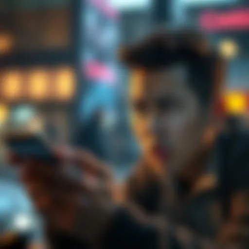 A person appearing frustrated while trying to buy cryptocurrency on a mobile app, showing a message about KYC verification