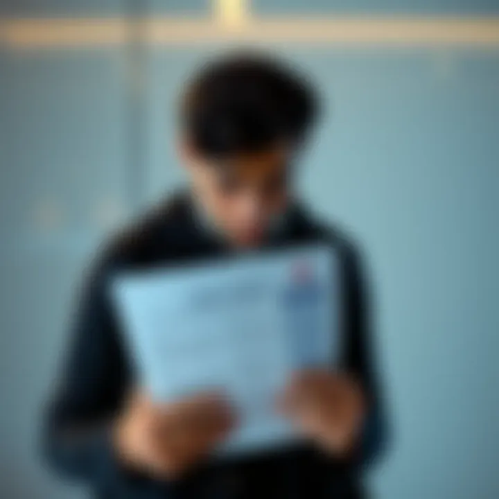 A person looking frustrated while holding a completed survey form that was not accepted, showing confusion and disappointment.