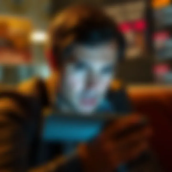 Person looking annoyed while completing a lengthy political survey with many questions on their device