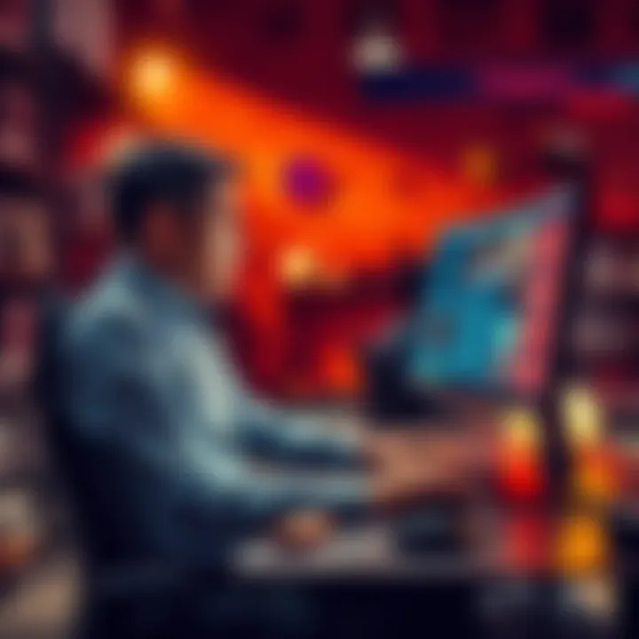 A person sitting at a computer looking frustrated while trying to solve a technical problem, with support documents open on the screen