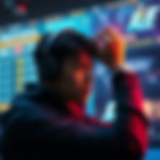 Frustrated player in AE matchmaking A player shows frustration while looking at a matchmaking screen, displaying higher-ranked opponents and loss records.