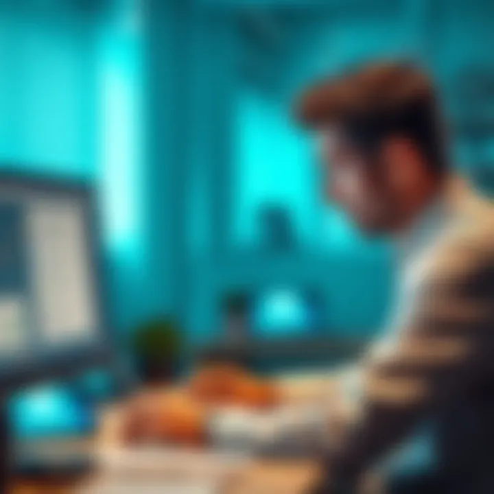 A person looking frustrated while sitting at a computer, with a survey on the screen and their hand on their forehead, symbolizing disappointment.