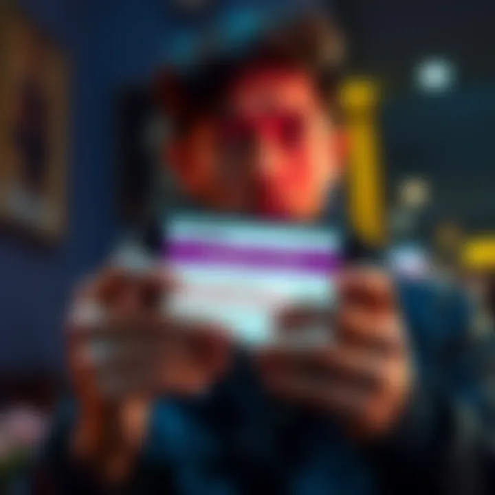 A person looks worried while holding a phone showing a Revolut account closure message